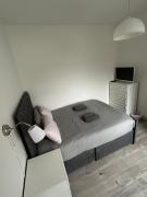 Bright bedroom with king side bed and shared bathroom or whole one bedroom apartment Bright bedroom with king side bed and shared bathroom or whole one bedroom apartment