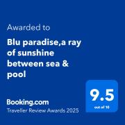 Blu paradise,a ray of sunshine between sea & pool