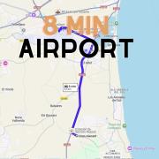 Apartamento moderno con piscina comunitaria cerca del aeropuerto