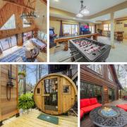 Wooded Retreat w Hot Tub Loft Game Room & Sauna