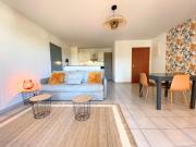 La Palmeraie T2, terrasse, clim, pkg, centre ville