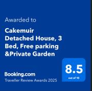 Cakemuir Detached House, 3 Bed, Free parking &Private Garden Cakemuir Detached House, 3 Bed, Free parking &Private Garden