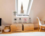 Nid cosy au centre ville, vue magique cathédrale