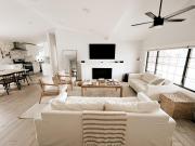 Aesthetic ranch style home with modern furnishings