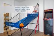 3BR - Amazing Game Room, Steps to Beach, Firepit