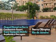 Aluguel Mensal Resort Piscina Sauna Academia Barra - Super mobiliado Barra Olímpica RJ