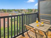 South-facing terrace, direct beach access