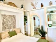 mediterranean studio with sun terrace and sea view