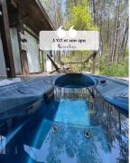 LO2 et son Spa, cabane de verre et de bois