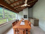 Cobertura 3 suítes com Ar condicionado, 300 metros da Praia Grande, Piscina, Wi-fi, Sauna