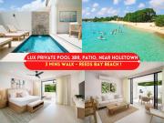 New Stylish 3BR with Private Pool ! Walk to Beach