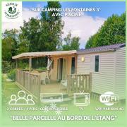 Mobilhomes Cozy 2 ou 3 chambres en bordure détang Camping 3 étoiles