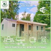 Mobilhomes Cozy 2 ou 3 chambres en bordure détang Camping 3 étoiles