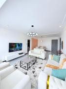 luxurious fully furnished three bedroom apartment with swimming pool fully equipped gym ample parking space children playing ground and unbeatable city views