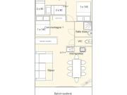 Appartement 2 pièces avec balcon - Les Saisies - 8 personnes - FR-1-594-335