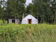 Cozy Yurt on a Heritage Farm with Trails, Pond, and Sauna