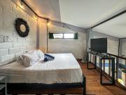 Central 1BR Mezzanine Apartment with Shared Pool, Fitness and Private Kitchen in Canggu