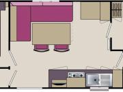 Mobil Home avec Terrasse pour 6 personnes - API-1-52-381
