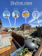 Central rooftop apartment by ARoS with balcony