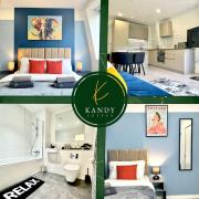 Contemporary Designer 2 Bed Apartment, Free Parking, Gym, Yoga & Cinema Room