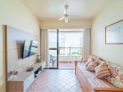 C106 Lindo apartamento de 2 quartos com vista lateral para o mar