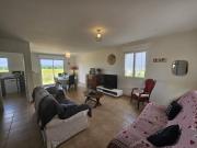 Calme et vue panoramique champs et la Sarthe