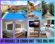 2BR Condo at Sanremo with Full Kitchen plus Free Fast&Unli Wi-Fi Complimentary Netflix plus Free Access to Pool