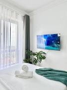 elegantly and beautifully furnished three bedroom apartment with swimming pool children playing ground area and amazing scenic views