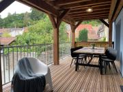 Thann centre, 2 BR, terrasse exposée sud, vue sur la Collégiale