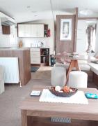 Modern 2017 model Delta Sienna static caravan in Clarach Bay