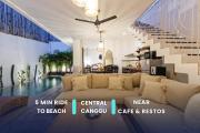 Modern 3BDR Villa - Central Canggu - Walk to Finns & Atlas Beach Club