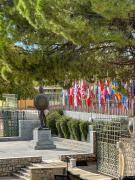 Vintage house overlooking the statue of Leonidas