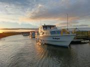 Beautiful boat in rural surroundings near Beverley