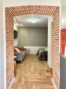 Modern 1BR with Orange Accents