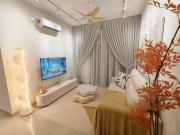 Aliff Height Tampoi 2BR Warm Japanese Pool View 5pax I PetFriendly I Netflix 2Carpark