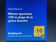 Maison spacieuse 120 m plage de la grève blanche