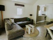 Comfortable forest lodge with open space