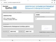 CITQ 303469.CHALET OASIS DE PAIX. BORD DE L’EAU.4 SAISONS.À LOUER