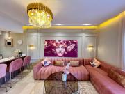 Luxury Pastel Suite with Balcony & Pool