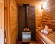 Poconos True Log Cabin with Sauna, Movie Theather, Hot Tub & Fire Pit!