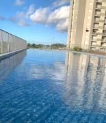 Apartamento com piscina, terraço, churrasqueira e estacionamento