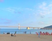 Gwangan view of the sea from the beach