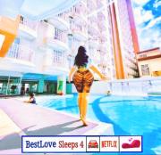 Tagaytay Hideaway 1-Bedroom Sleeps 4 in CITYLAND Prime Condo with Living room, Kitchen, Balcony, free Swimming Pool, 1 Parking, Wi-Fi, Netflix, Perfect View-Deck on 24F Rooftop