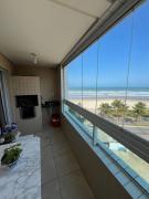 Vista Mar, 1 Dorm, Sacada Gourmet com churrasqueira, wi fi ,garagem, 6 hospedes, enfrente ao Mar