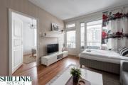 Homelike 1BR with Sauna, Balcony & Free Parking