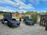 Chalet moderne piscine commune activités dans le domaine