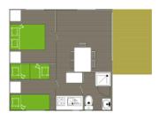 Chalet cosy avec terrasse pour 5 personnes à Villecroze - API-1-52-1101