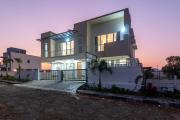 ELIVAAS White House 4-BHK Villa with Panoramic Hill Views, Glass Room, Outdoor Pool & Dam nearby