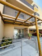 Estúdio azul Pé na areia e vista para o mar