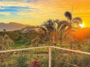 luxury wooden house mountain view